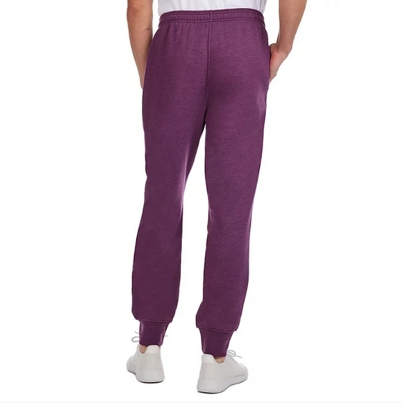 Champion Men's Drawcord Fleece Woven-Mix Sweatpants Jogger Plum Heather mens L - Picture 2 of 8